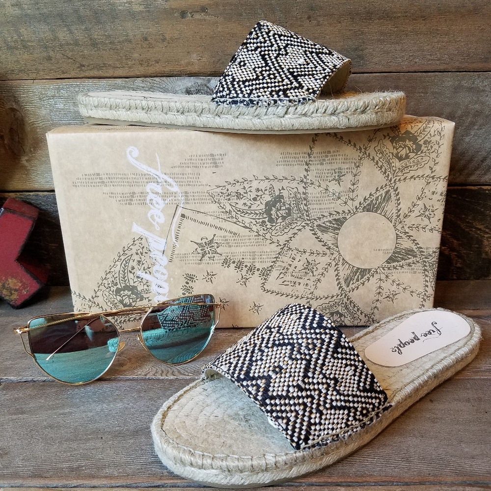 NIB NWT FREE PEOPLE Beachfront Espadrille Sandal - Picture 4 of 16